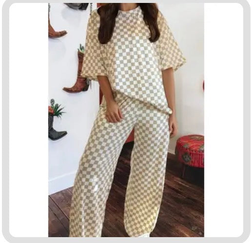 Latte Check Lounge Set