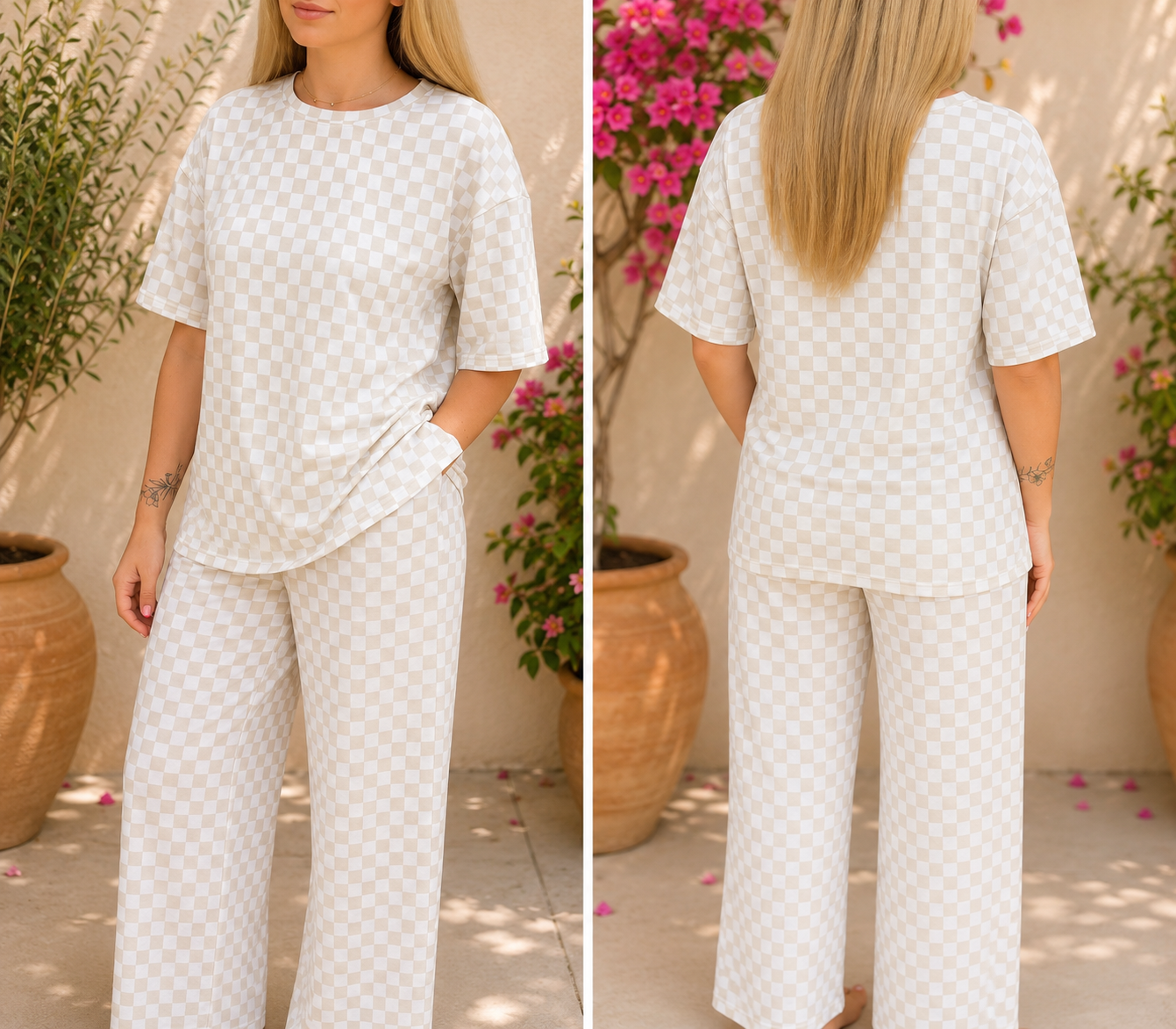 Latte Check Lounge Set