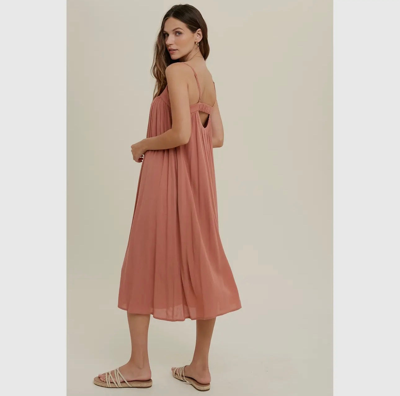 Blush Breeze Midi Dress